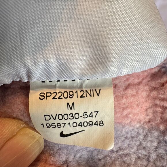 Nike Sportswear Airloom LS Fleece Cropped Sweatshirt MEDIUM Over Size Purple Red - Picture 9 of 9